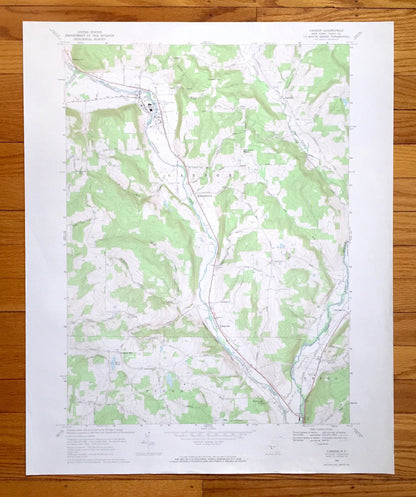 Antique Candor, New York 1969 US Geological Survey Topographic Map — Tioga County, Owego, Gridleyville, Fairfield, Hubbardtown, Catatonk, NY