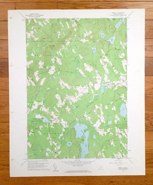 Antique Morrill, Maine 1960 US Geological Survey Topographic Map – Waldo County, Montville, Searsmont, Knox, Brooks, Belmont, ME
