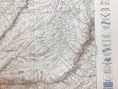 Antique Big Trees, California 1898 US Geological Survey Topographic Map – Calaveras, Tuolumne County, Stanislaus National Forest, Lake, CA