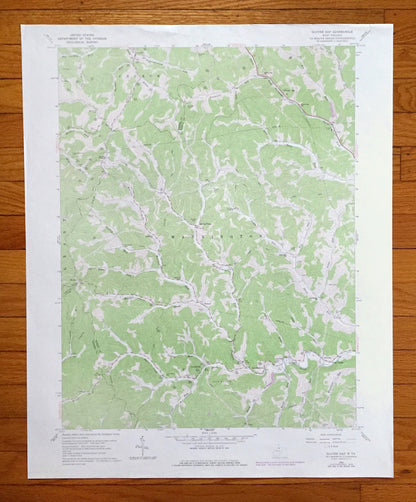Antique Glover Gap, West Virginia 1960 US Geological Survey Topographic Map – Marion, Wetzel County, Church, Mannington, Grant, Brink, WV