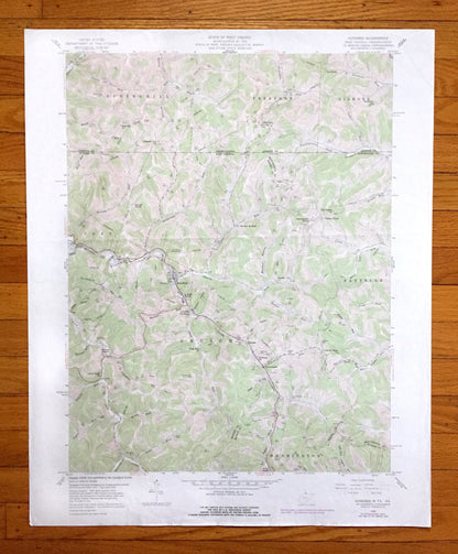 Antique Hundred, West Virginia 1958 US Geological Survey Topographic Map – Wetzel, Marion, Monongalia County, Clay, WV, Greene County, PA