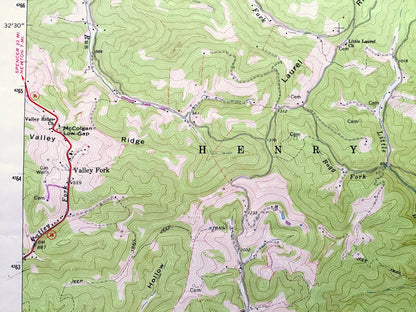 Antique Ivydale, West Virginia 1966 US Geological Survey Topographic Map – Calhoun, Clay, Roane County, Geary, Otter, Henry, Washington WV