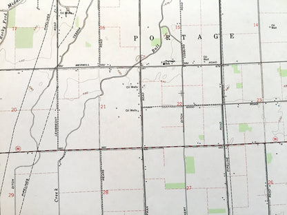 Antique Jerry City, Ohio 1969 US Geological Survey Topographic Map — Wood County, Center, Freedom, Portage, Montgomery, Bloom, Perry, OH