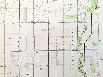 Antique Jerry City, Ohio 1969 US Geological Survey Topographic Map — Wood County, Center, Freedom, Portage, Montgomery, Bloom, Perry, OH
