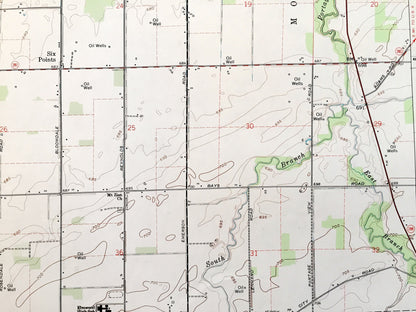 Antique Jerry City, Ohio 1969 US Geological Survey Topographic Map — Wood County, Center, Freedom, Portage, Montgomery, Bloom, Perry, OH