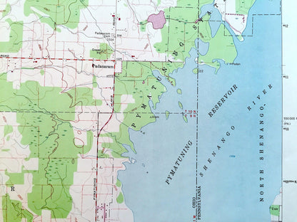 Antique Leon, Ohio 1959 US Geological Survey Topographic Map — Ashtabula County, Pierpont, Denmark, Dorset, OH, Crawford County, Conneaut PA