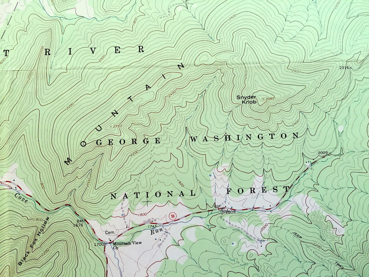 Antique Lost City, West Virginia 1966 US Geological Survey Topographic Map – Hardy County, Lost River, South Fork, WV, Shenandoah County, VA