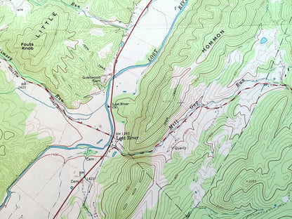 Antique Lost City, West Virginia 1966 US Geological Survey Topographic Map – Hardy County, Lost River, South Fork, WV, Shenandoah County, VA