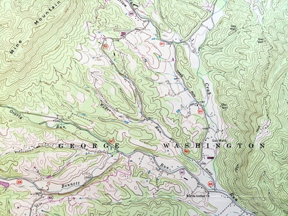 Antique Bergton, Virginia 1967 US Geological Survey Topographic Map – Rockingham County, VA, Hardy County, South Fork, Lost River, WV