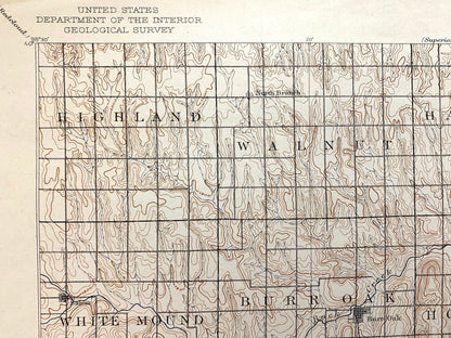 Antique Mankato, Kansas 1894 US Geological Survey Topographic Map – Jewell, Mitchell County, Cawker, Burr Oak, Randall, Webber, Ionia, KS