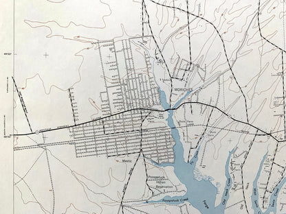 Antique Moriches, New York 1947 US Geological Survey Topographic Map – Suffolk County, Brookhaven, Shirley, Mastic Beach, East Hamptons, NY
