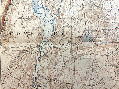 Antique Memphremagog, Vermont 1925 US Geological Survey Topographic Map – Newport, Derby, Conventry, Orleans County, Brownington Westmore VT