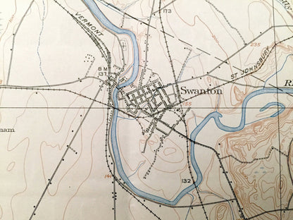 Antique St Albans, Vermont 1916 US Geological Survey Topographic Map – Lake Champlain, Swanton, North Hero, Highgate, Alburg, Sheldon, VT