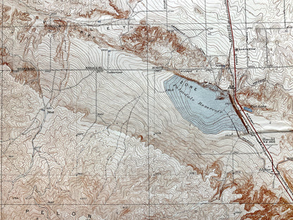 Antique Palmdale, California 1937 US Geological Survey Topographic Map – Los Angeles County, Anaverde Valley, Antelope, Sierra Pelona, CA