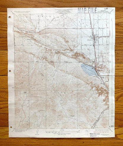 Antique Palmdale, California 1937 US Geological Survey Topographic Map – Los Angeles County, Anaverde Valley, Antelope, Sierra Pelona, CA