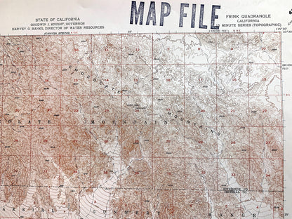 Antique Frink, California 1956 US Geological Survey Topographic Map – Salton Sea, Mundo, Pope, Imperial, Riverside County, Coachella CA
