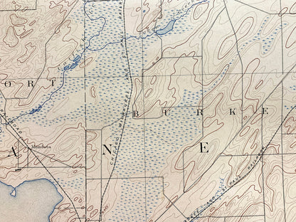 Antique Madison, Wisconsin 1892 US Geological Survey Topographic Map – Dane County, Elmside, Waunakee, Lake Mendota, Monona, Waubesa Dunn WI