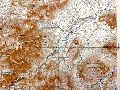 Antique Lake Placid, New York 1898 US Geological Survey Topographic Map – Adirondacks, St Armand, Wilmington, Keene Jay Elba Essex County NY