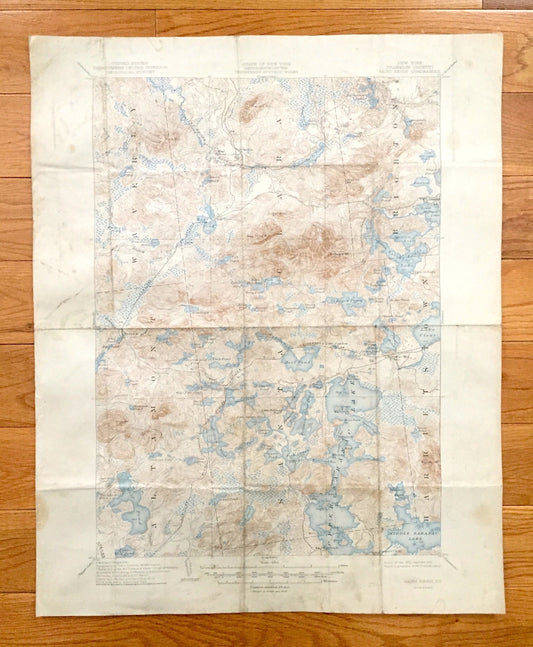 Antique Saint Regis, New York 1905 US Geological Survey Topographic Map – Adirondacks, Saranac Lake, Santa Clara, Brighton, Harrietstown, NY