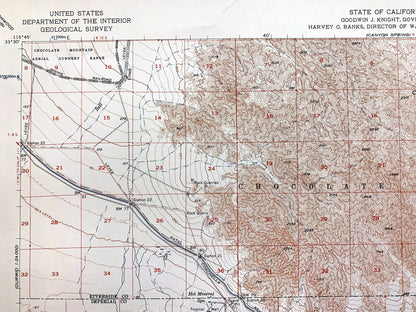 Antique Frink, California 1956 US Geological Survey Topographic Map – Salton Sea, Mundo, Pope, Imperial, Riverside County, Coachella CA