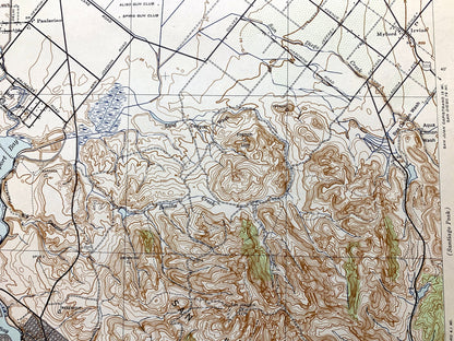 Antique Newport Beach, California 1942 US Geological Survey Topographic Map – Santa Ana, Huntington, Corona del Mar, Orange County, CA