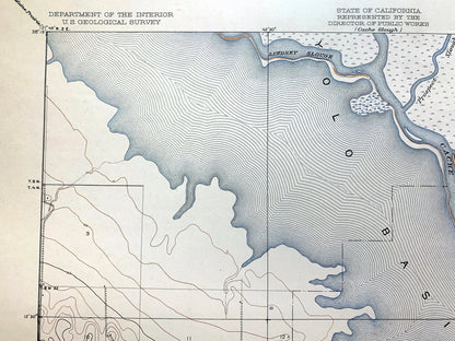 Antique Rio Vista, California 1910 US Geological Survey Topographic Map –  Brannan Island, Los Ulpinos, Yolo Basin, Ida Ryer Island, CA