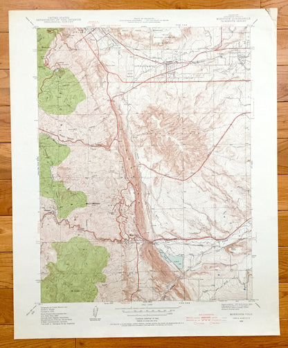Antique Morrison, Colorado 1938 US Geological Survey Topographic Map – Golden, Idledale, Red Rocks, Jefferson County, Green Mountain